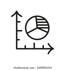Outline Vector Icon Related Graph Isolated On White Background. Custom Symbol For Your Website, Logo, App, User Interface.