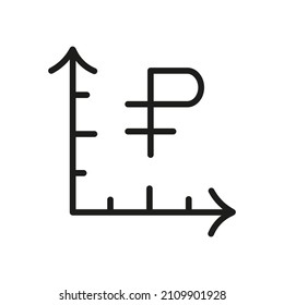 Gráfico Relacionado Con El Icono Del Vector De Esquema Aislado En Fondo Blanco. Símbolo personalizado para su sitio web, logotipo, aplicación, interfaz de usuario.