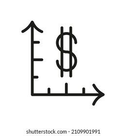 Gráfico Relacionado Con El Icono Del Vector De Esquema Aislado En Fondo Blanco. Símbolo personalizado para su sitio web, logotipo, aplicación, interfaz de usuario.