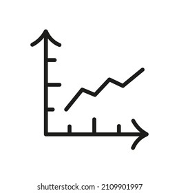 Outline Vector Icon Related Graph Isolated On White Background. Custom Symbol For Your Website, Logo, App, User Interface.