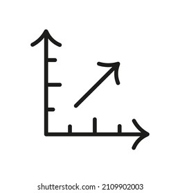 Outline Vector Icon Related Graph Isolated On White Background. Custom Symbol For Your Website, Logo, App, User Interface.
