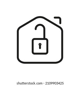Outline Vector Icon Related Home Isolated On White Background. Custom Symbol For Your Website, Logo, App, User Interface.