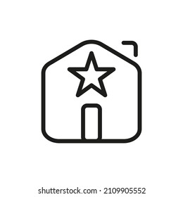 Outline Vector Icon Related Home Isolated On White Background. Custom Symbol For Your Website, Logo, App, User Interface