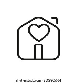 Outline Vector Icon Related Home Isolated On White Background. Custom Symbol For Your Website, Logo, App, User Interface