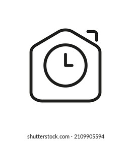 Outline Vector Icon Related Home Isolated On White Background. Custom Symbol For Your Website, Logo, App, User Interface