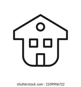 Outline Vector Icon Related Home Isolated On White Background. Custom Symbol For Your Website, Logo, App, User Interface.