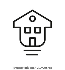 Outline Vector Icon Related Home Isolated On White Background. Custom Symbol For Your Website, Logo, App, User Interface.