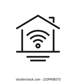 Outline Vector Icon Related Home Isolated On White Background. Custom Symbol For Your Website, Logo, App, User Interface.