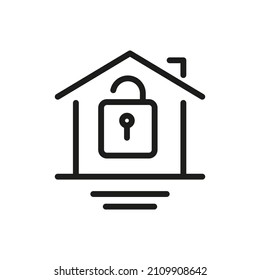 Outline Vector Icon Related Home Isolated On White Background. Custom Symbol For Your Website, Logo, App, User Interface.