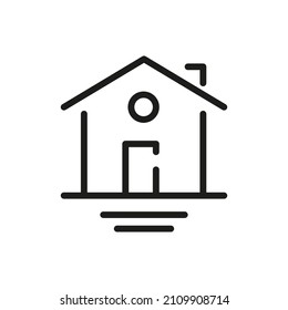Outline Vector Icon Related Home Isolated On White Background. Custom Symbol For Your Website, Logo, App, User Interface.