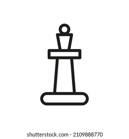 Outline Vector Icon Related Tower Isolated On White Background. Custom Symbol For Your Website, Logo, App, User Interface.