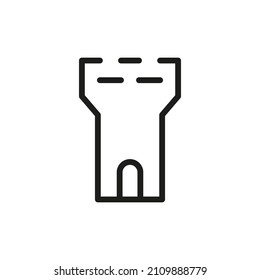 Outline Vector Icon Related Tower Isolated On White Background. Custom Symbol For Your Website, Logo, App, User Interface.
