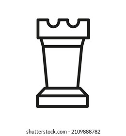 Outline Vector Icon Related Tower Isolated On White Background. Custom Symbol For Your Website, Logo, App, User Interface.