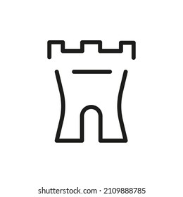 Outline Vector Icon Related Tower Isolated On White Background. Custom Symbol For Your Website, Logo, App, User Interface.
