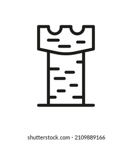 Outline Vector Icon Related Tower Isolated On White Background. Custom Symbol For Your Website, Logo, App, User Interface.