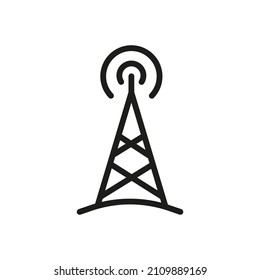Outline Vector Icon Related Tower Isolated On White Background. Custom Symbol For Your Website, Logo, App, User Interface.