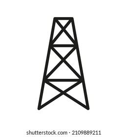 Outline Vector Icon Related Tower Isolated On White Background. Custom Symbol For Your Website, Logo, App, User Interface.