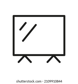 Outline Vector Icon Related TV Isolated On White Background. Custom Symbol For Your Website, Logo, App, User Interface.