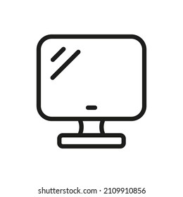 Outline Vector Icon Related TV Isolated On White Background. Custom Symbol For Your Website, Logo, App, User Interface.