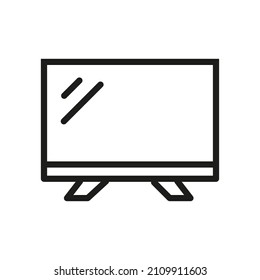 Outline Vector Icon Related TV Isolated On White Background. Custom Symbol For Your Website, Logo, App, User Interface.