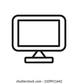 Outline Vector Icon Related TV Isolated On White Background. Custom Symbol For Your Website, Logo, App, User Interface.
