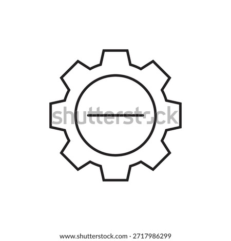 Outline vector icon for removal and minus configuration option.