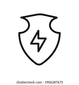 Escudo de iconos del vector de contorno, protección, defensa 
