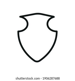 Outline Vector Icon Shield, Protect, Defense 