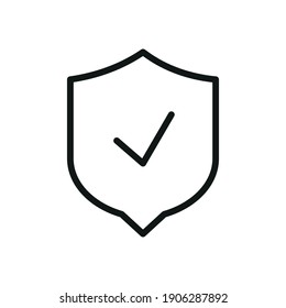 Outline Vector Icon Shield, Protect, Defense 