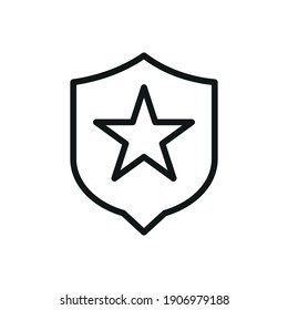 Outline Vector Icon Shield, Protect, Defense 