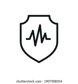 Outline Vector Icon Shield, Protect, Defense 