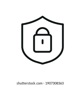 Outline Vector Icon Shield, Protect, Defense 