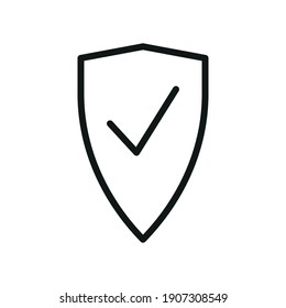 Outline Vector Icon Shield, Protect, Defense 