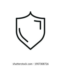 Escudo de iconos del vector de contorno, protección, defensa 