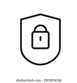 Outline Vector Icon Shield, Protect, Defense 