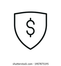 Outline Vector Icon Shield, Protect, Defense 