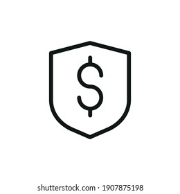 Outline Vector Icon Shield, Protect, Defense 