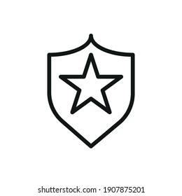 Escudo de iconos del vector de contorno, protección, defensa 