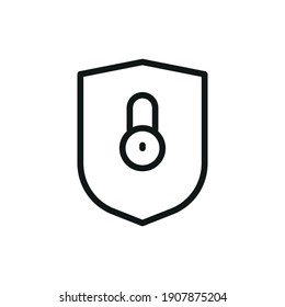 Outline Vector Icon Shield, Protect, Defense 