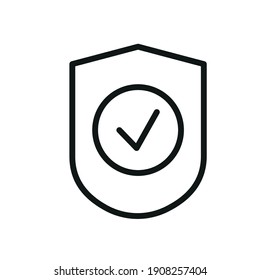Outline Vector Icon Shield, Protect, Defense 