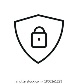 Outline Vector Icon Shield, Protect, Defense 