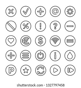Outline vector icons for web and mobile