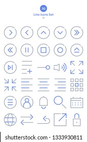 Outline vector icons for web and mobile.