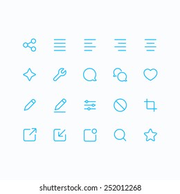 Outline vector icons for web and mobile. Thin 2 pixel stroke & 60x60 resolution.