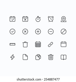 Outline vector icons for web and mobile. Thin 2 pixel stroke & 60x60 resolution.