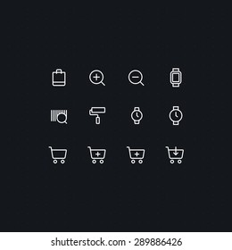 Outline vector icons for web and mobile. Thin 2 pixel stroke & 60x60 resolution