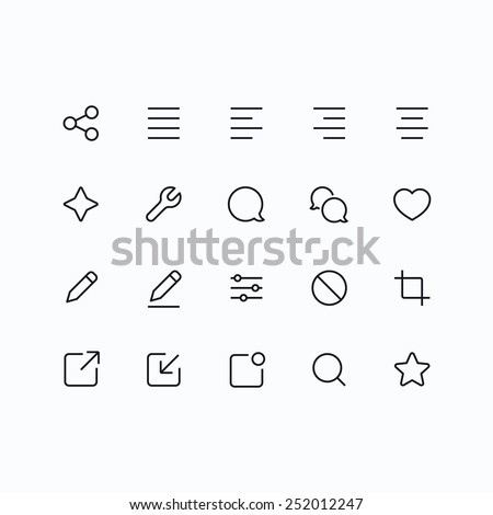 Outline vector icons for web and mobile. Thin 2 pixel stroke & 60x60 resolution.