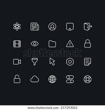 Outline vector icons for web and mobile. Thin 2 pixel stroke & 60x60 resolution 