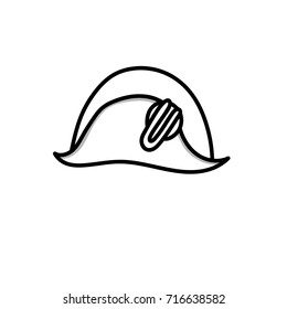 Outline Vector Illustration Of A French Cocked Hat