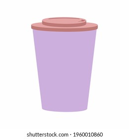 Outline Vector Illustration Paper Cup Cap Stock Vector (Royalty Free ...